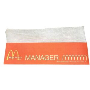 Vintage 1968 McDonald's "Un-Used" Manager Paper Hat Scarce Advertising Mcd's